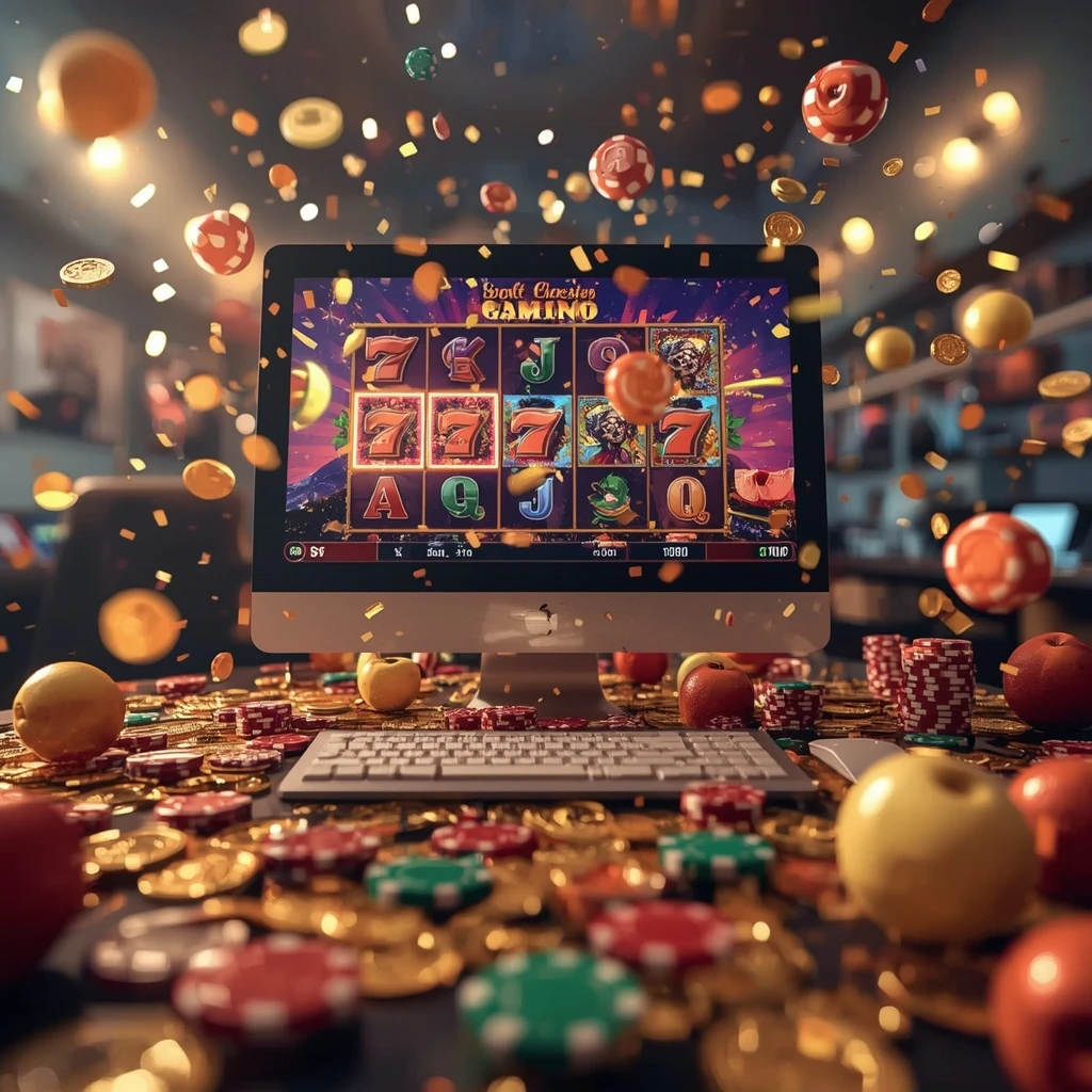 máquinas tragamonedas en el monitor BOOCASINO